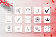 150 Hand Drawn Elements -Wedding-, a Decorative Illustration by Michael Rayback Design (Thumbnail 9 of 11)