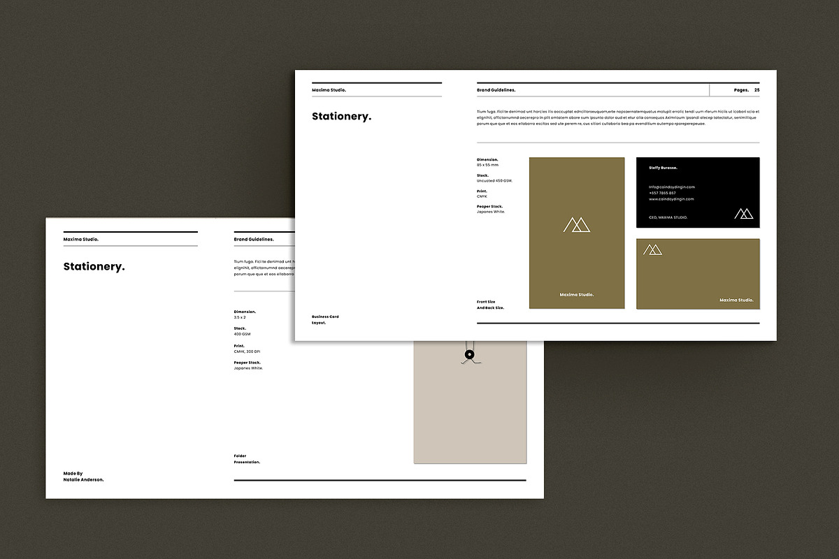 Maxima | Brand Guidelines Template, a Presentation Template by Occy Design (Photo 8 of 9)