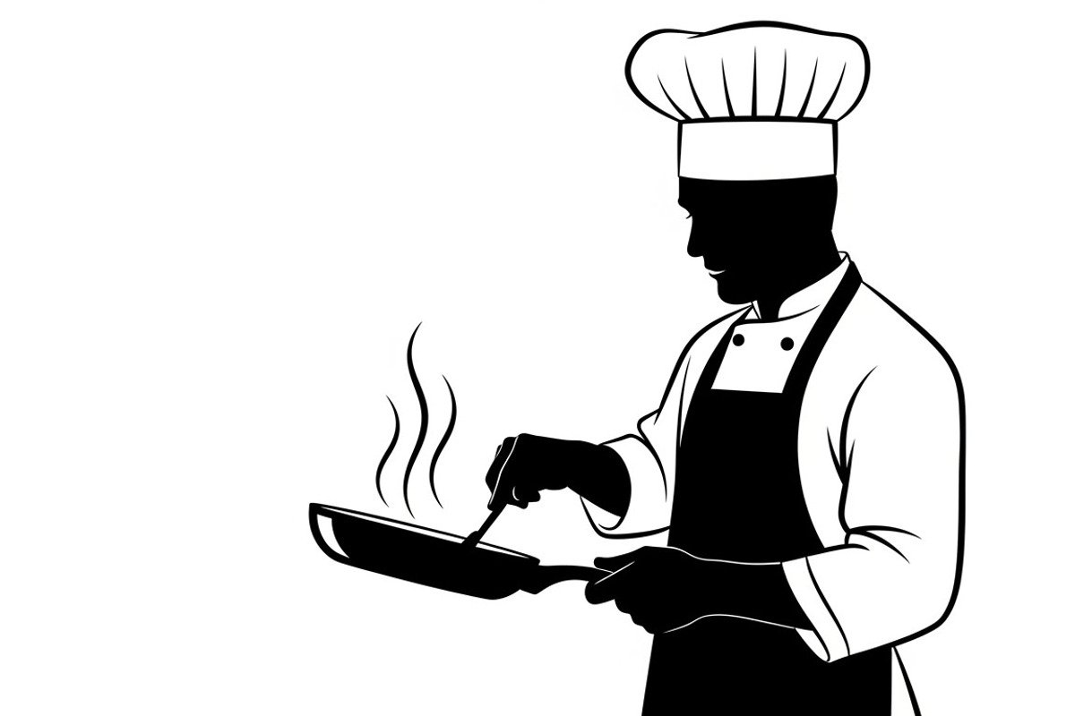 High-quality chef cooking silhouette, an Illustration by Amazin_art (Photo 20 of 31)