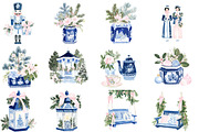 Chinoiserie Christmas Clipart, an Illustration by Designworld (Thumbnail 2 of 4)