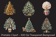 Christmas Trees Clipart, an Illustration by RobertsArt (Thumbnail 2 of 7)