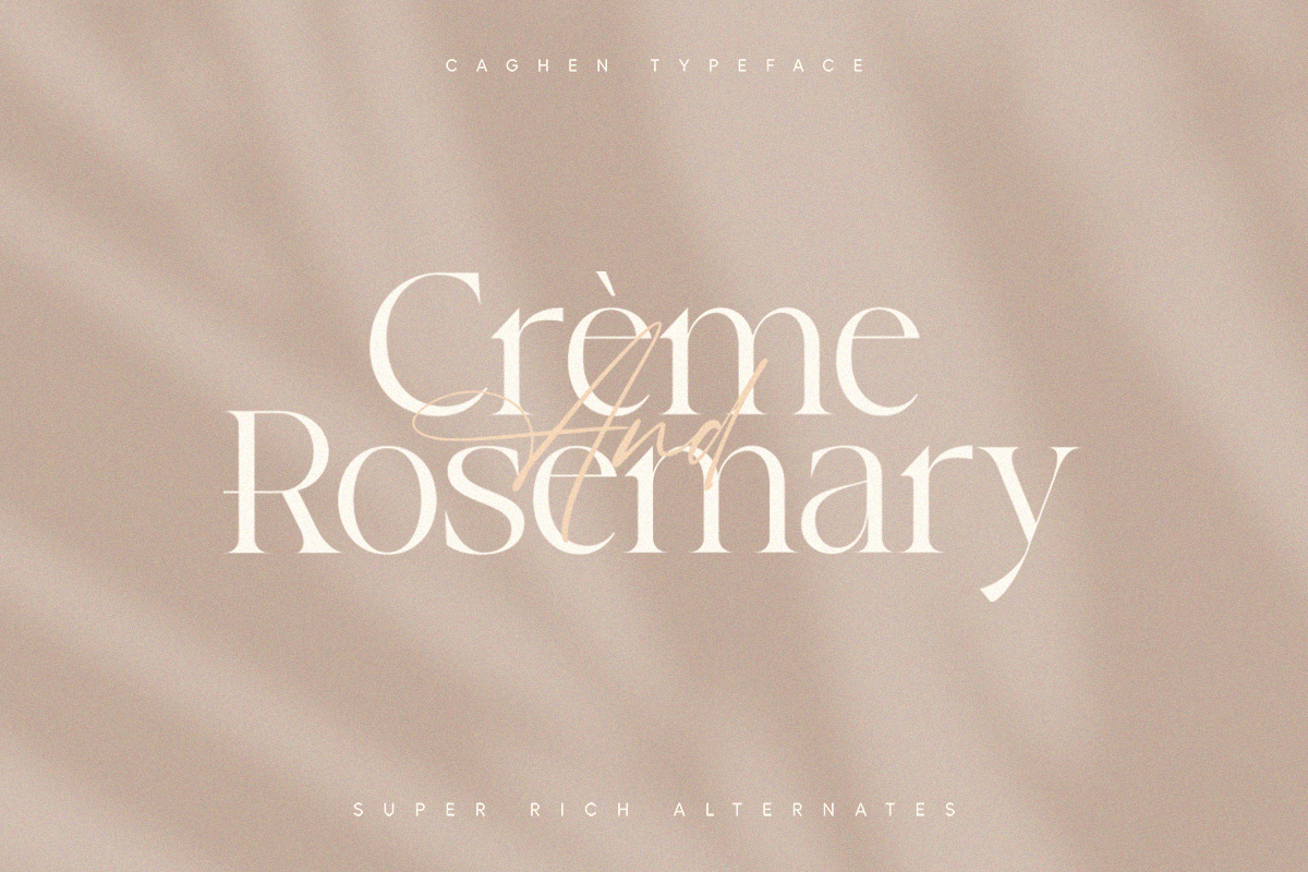 Caghen | Rich Ligature Serif, a Serif Font by Pentagonistudio (Photo 4 of 9)