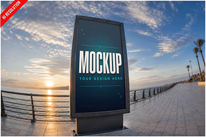 Billboard Beach Promenade Fishey PSD