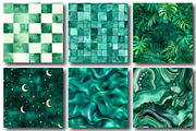 Emerald Green Digital Papers, a Pattern Graphic by designcity5 (Thumbnail 3 of 5)