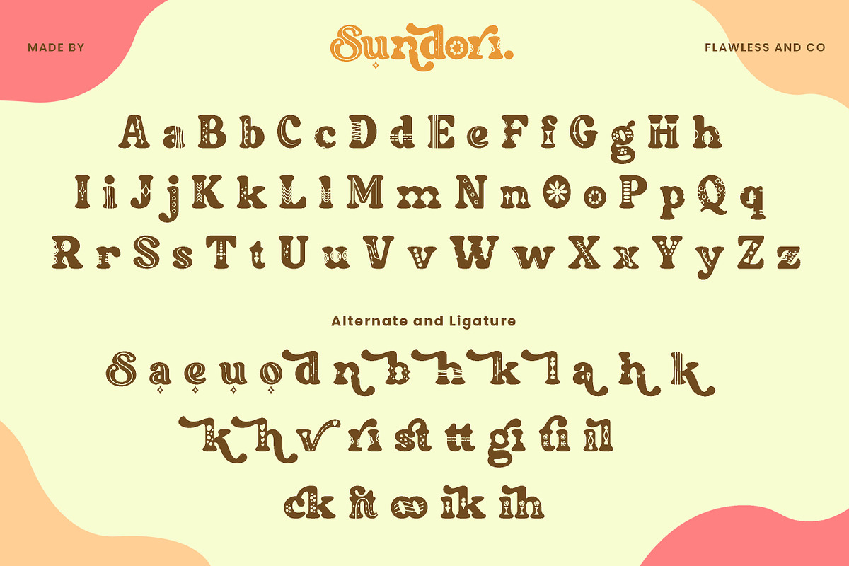 Sundori - Handdrawn Serif Retro Font, a Serif Font by Flawless And Co (Photo 10 of 10)