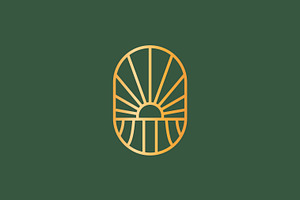 Abstract Dawn Logo Linear Gold, a Branding & Logo Template by Signatoro
