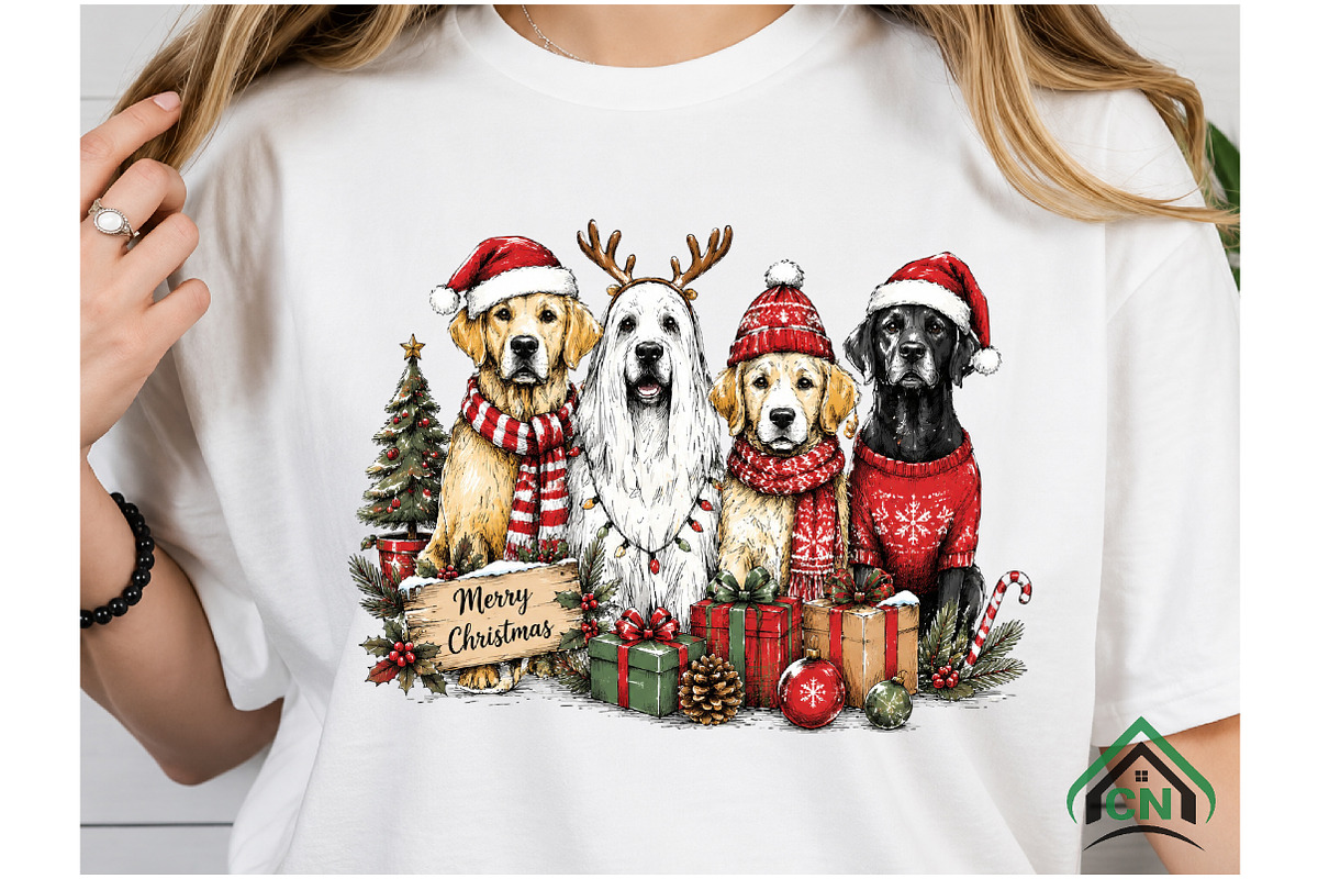 Christmas Dogs PNG – Holiday PNG, a Seasonal Illustration by Craft Nest (Photo 4 of 6)