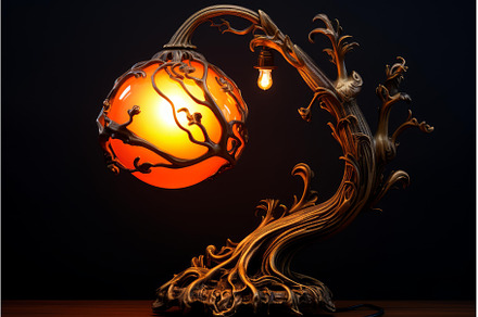 Art nouveau lamp illuminating, an Arts & Entertainment Photo by Ylivdesign