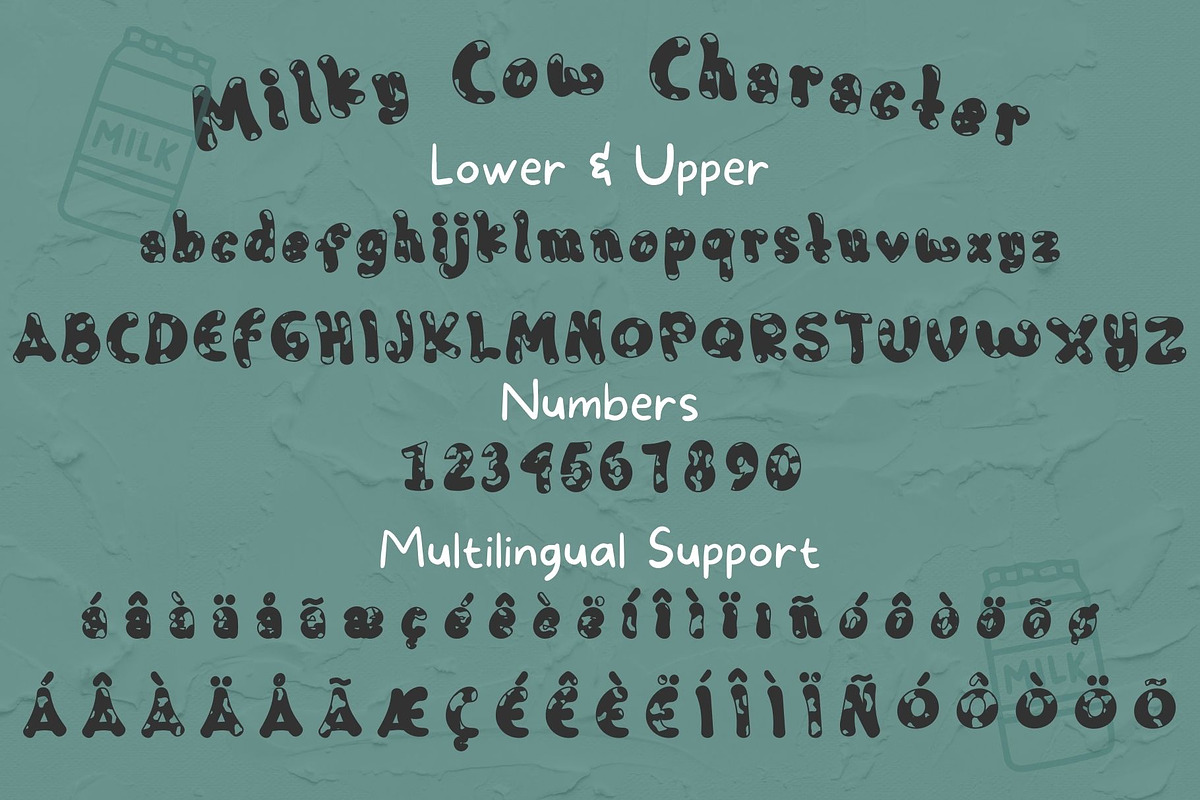 Milky Cow Display Font, a Font by Wellscript Studio (Photo 8 of 9)
