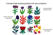 Maximalist Gouache Botanical Pattern, a Decorative Illustration by Chantelle T Illustrations (Thumbnail 5 of 9)