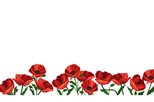 Vector poppy arrangement or poppies, an Object Illustration by Elegant Solution