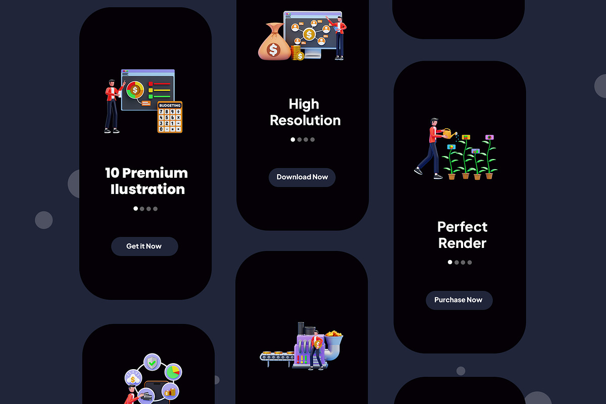 Financial 3D Illustration Pack, a 3D by novia99design (Photo 4 of 6)