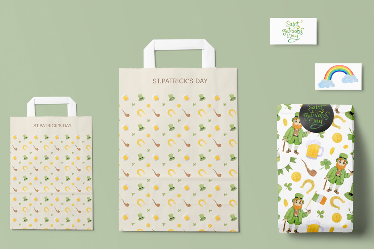 Watercolor St. Patricks day set, an Illustration by LikaYu (Photo 7 of 9)