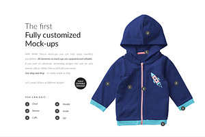 Baby Hoodie Mock-ups Set & Generator