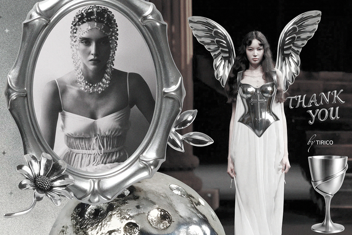 Argent: Collage Kit, an Object Graphic by TiriCo (Photo 9 of 9)