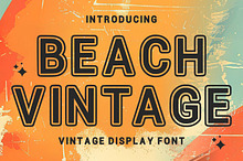 Beach Vintage Outline Display Font