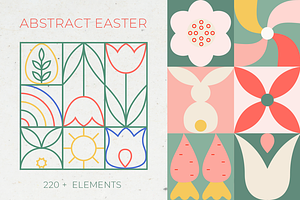 Abstract Geometric Easter Elements