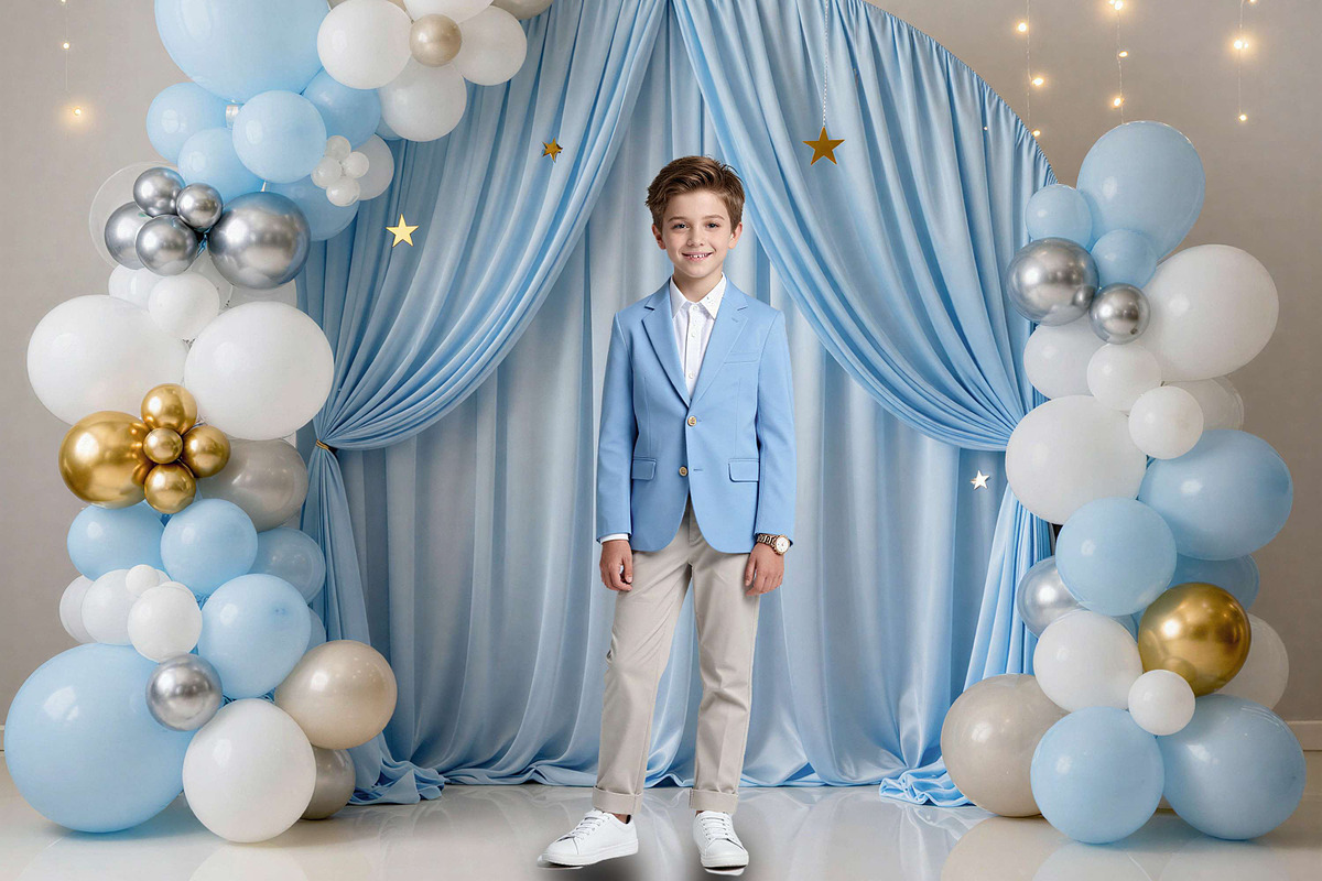 Blue Birthday Balloon Backdrops, a Background Graphic by 3Motional (Photo 17 of 20)