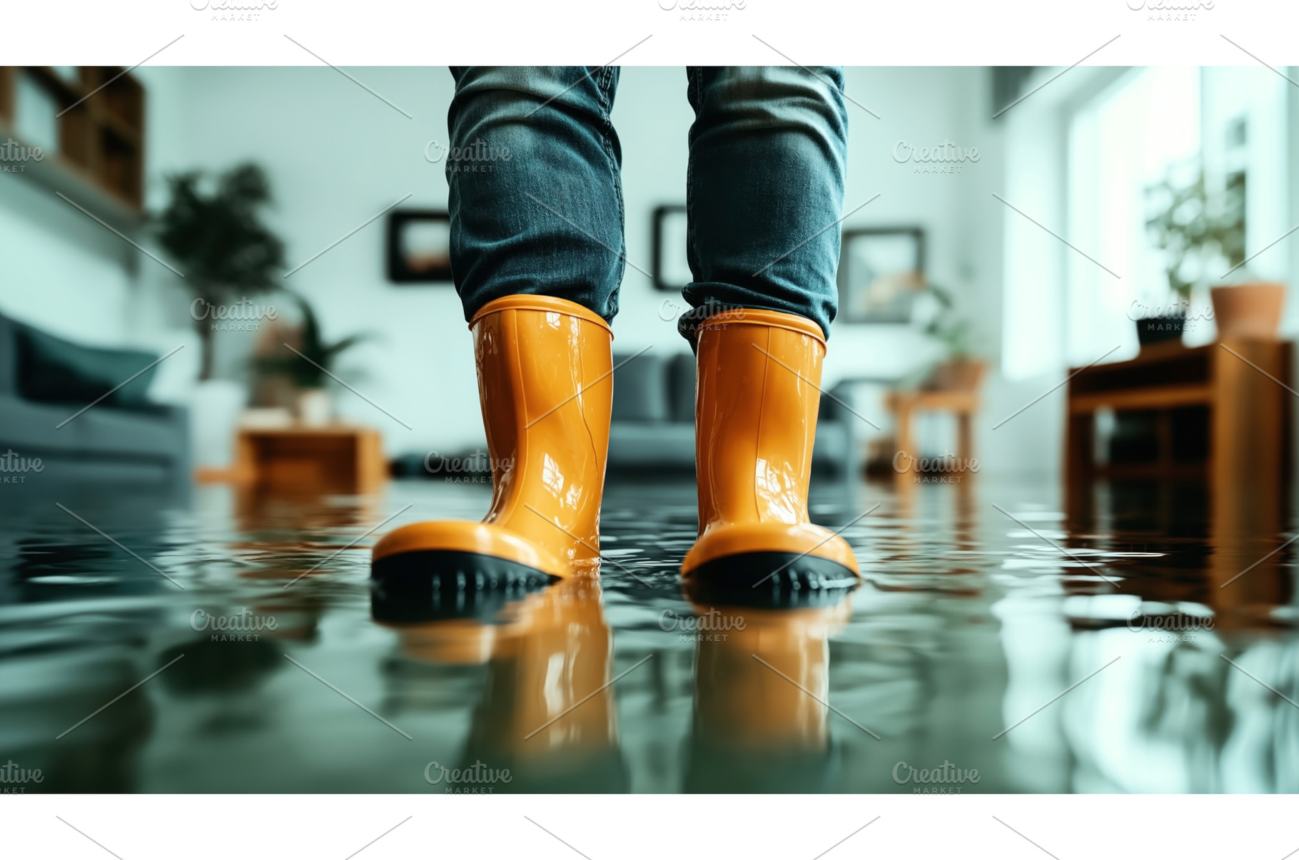 A person wearing yellow rubber boots, a Nature Photo by Sergey Kotenev