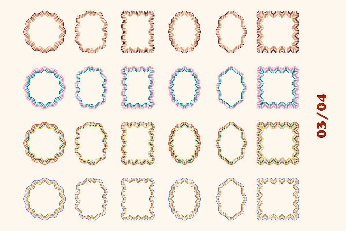 Retro Groovy Frames, a Background Graphic by MilyArt (Photo 4 of 5)