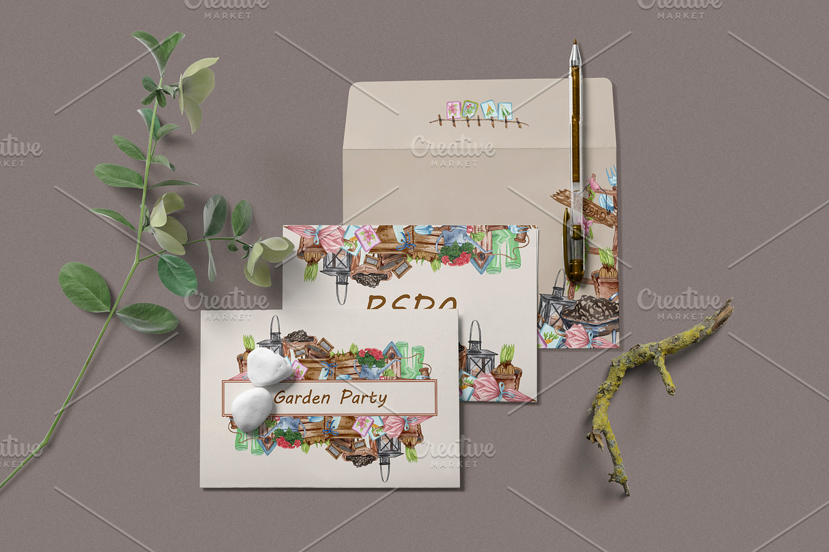 Gardening Watercolor Set, a Seasonal Illustration by BarvArt (Photo 7 of 14)