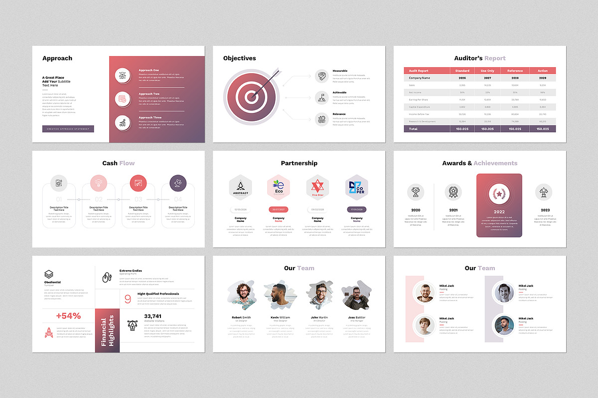 Annual Report Presentation Template, a Presentation Template by GenerousArt (Photo 3 of 8)