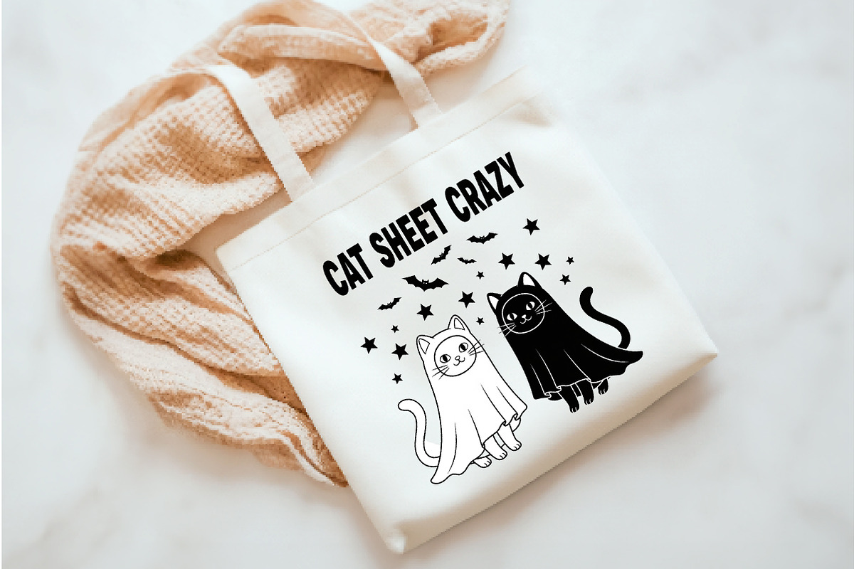 Black Cat Halloween Png, Ghost Cat, an Illustration by Watercolor design (Photo 3 of 3)