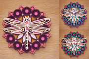 Dragonfly 3D Mandala - Laser cut, an Object Graphic by Arshad Ali (Thumbnail 8 of 8)