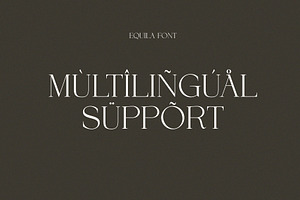 Equila Display Ligature Serif