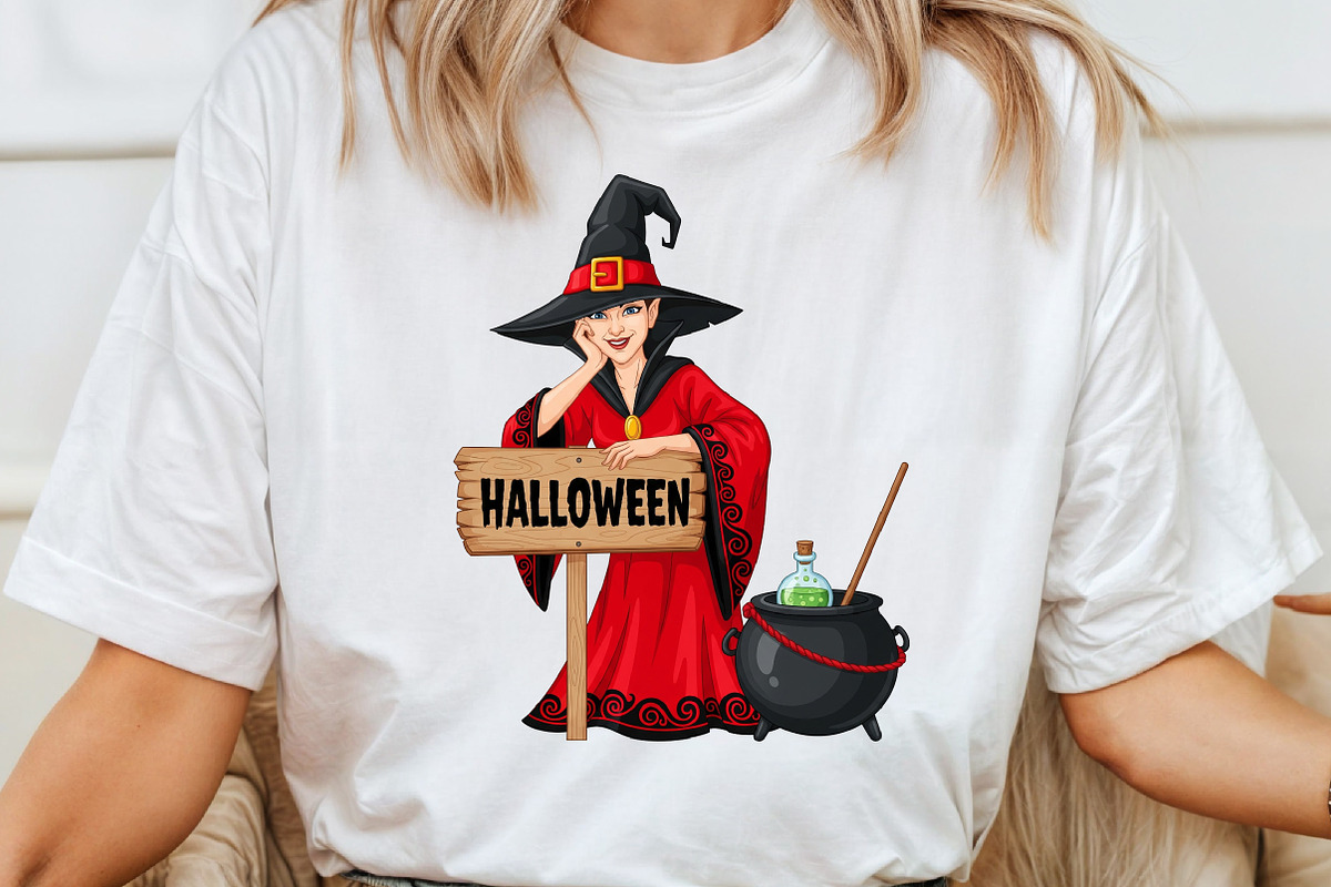 Halloween Cauldron Witch PNG, an Illustration by Craft Nest (Photo 4 of 6)