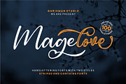 Magelove - Two Style Font, a Script Font by Garisman Std (Thumbnail 1 of 13)