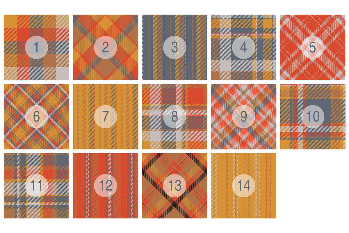 #1 Autumn Plaid Patterns EPS + JPG, a Pattern Graphic by Plaid4You (Photo 2 of 11)