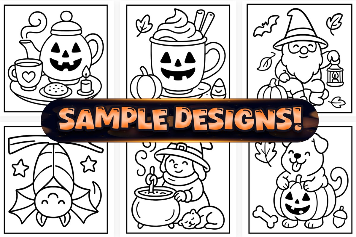 Bold Easy Cozy Halloween Coloring, a Seasonal Illustration by Craftsbeefy (Photo 2 of 4)