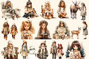 Fairy winter  girls clipart, a Person Illustration by Hello My Print (Thumbnail 4 of 10)