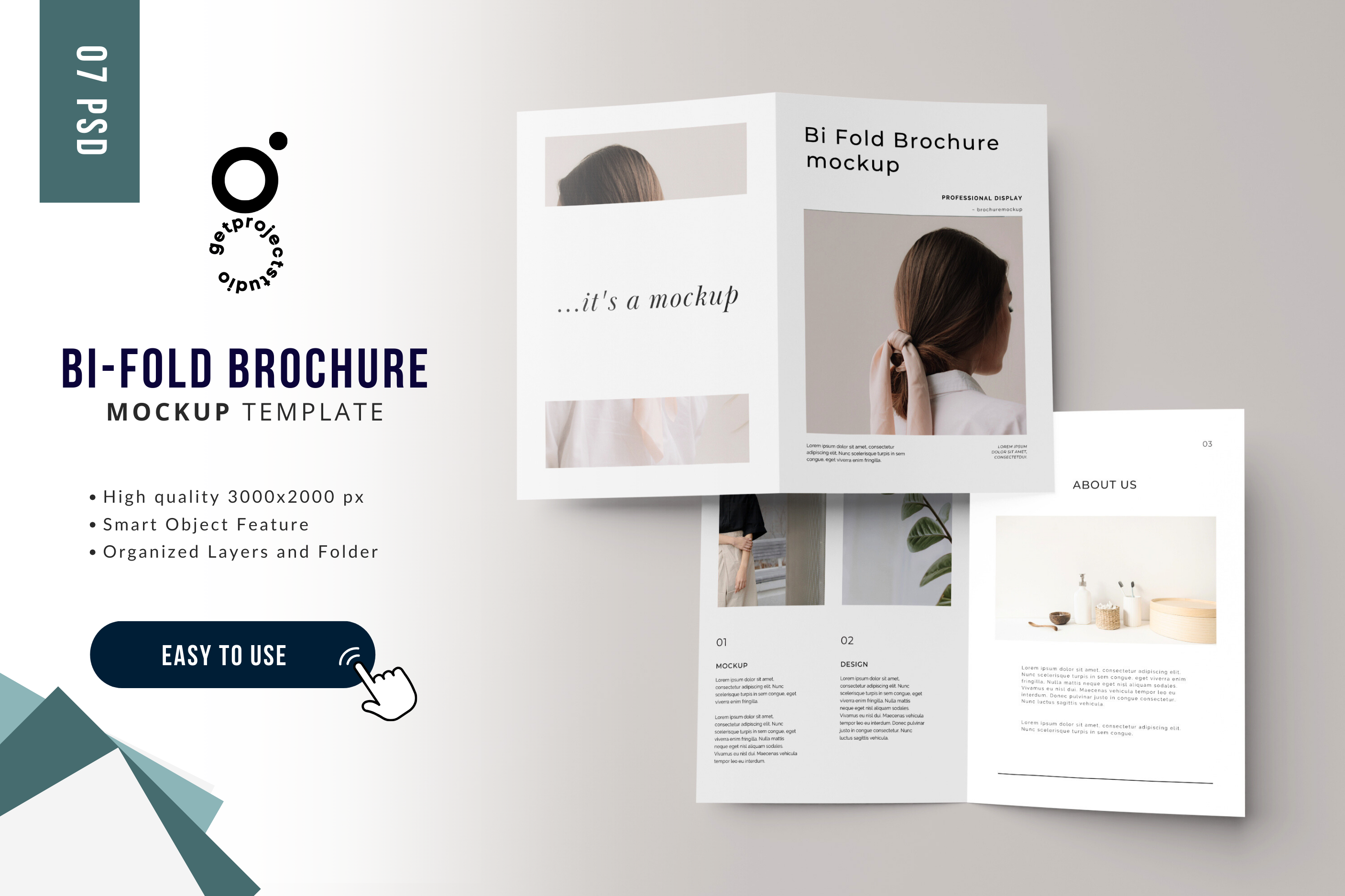 Bifold Brochure Mockup by Getproject  Creative Market