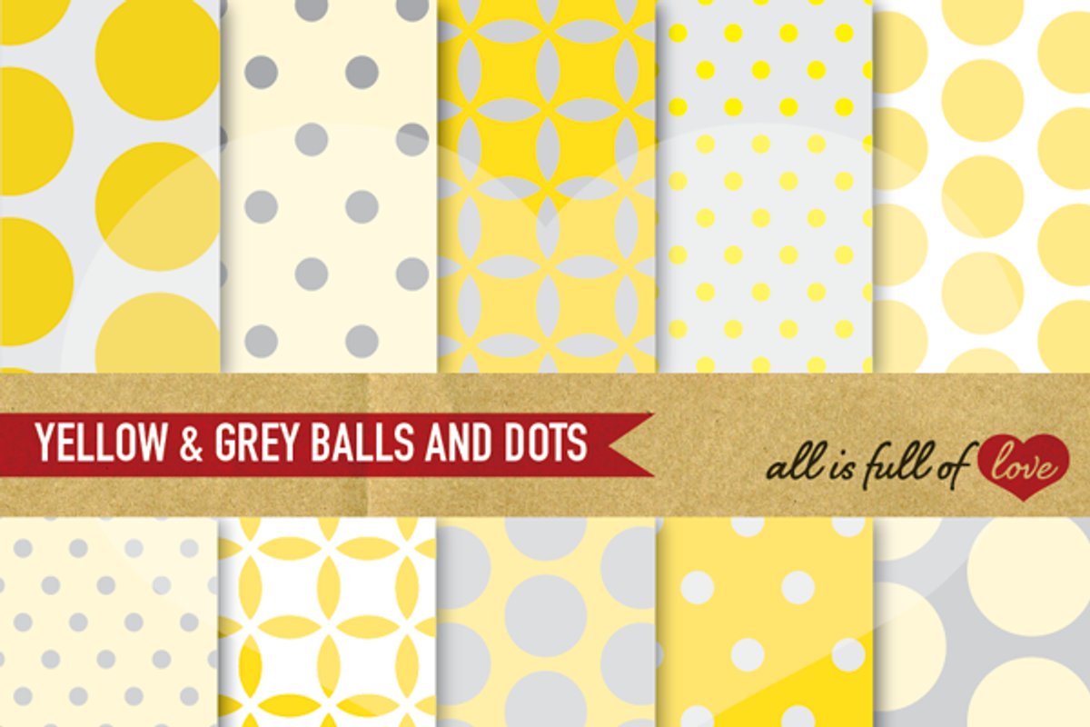 Yellow Dotted Scrapboking Paper