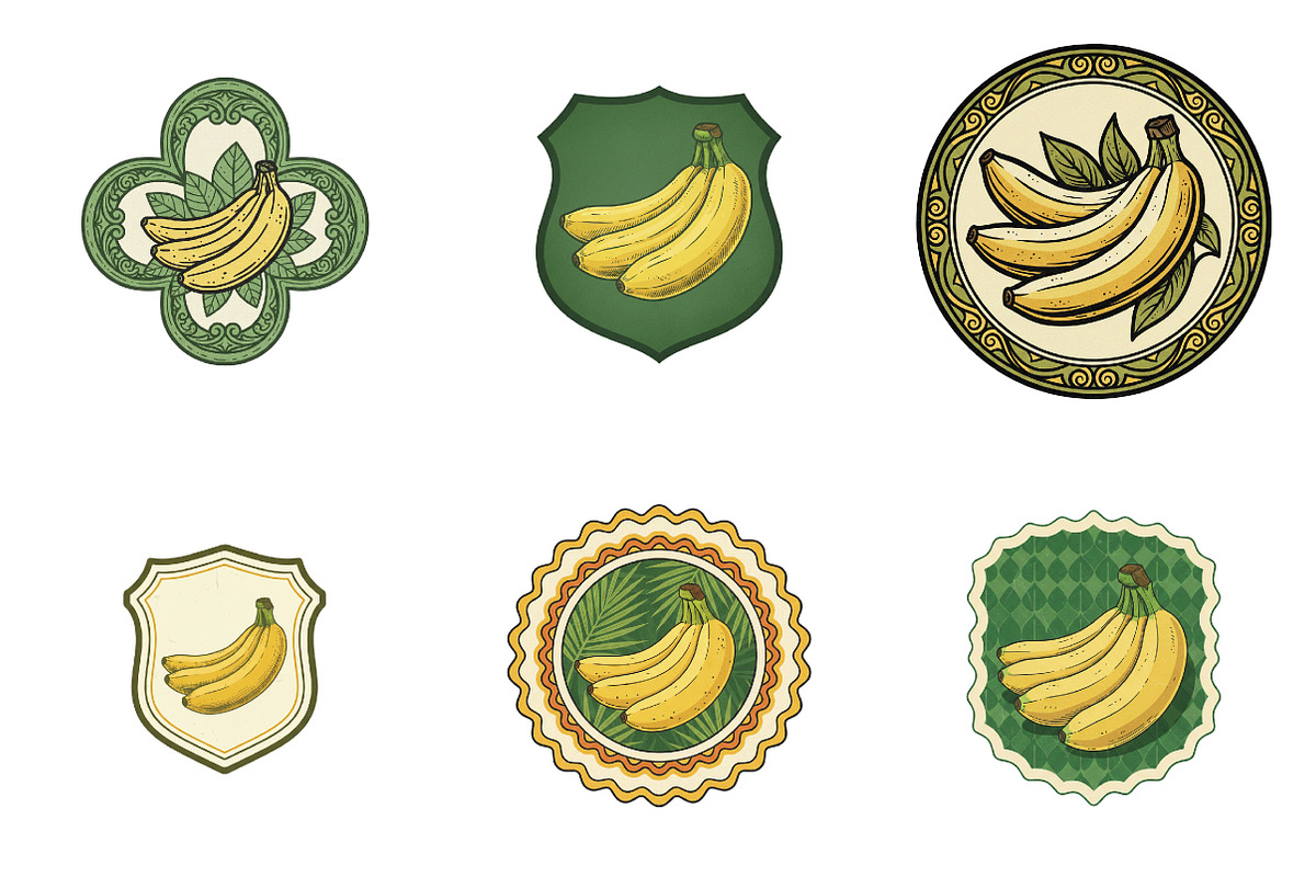 Vintage Banana Label Printable, an Illustration by SinaCreation (Photo 3 of 6)