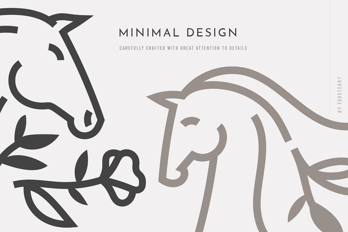 24 EQUINE LOGOS | fully editable, a Branding & Logo Template by Favete Art (Photo 9 of 10)