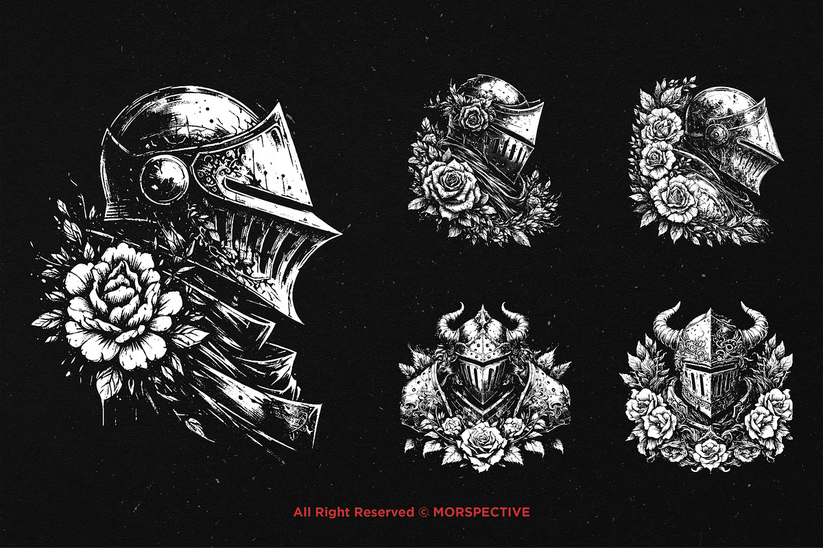 10 Bundle Dark Art Warrior Knight, an Illustration by Morspective (Photo 5 of 7)