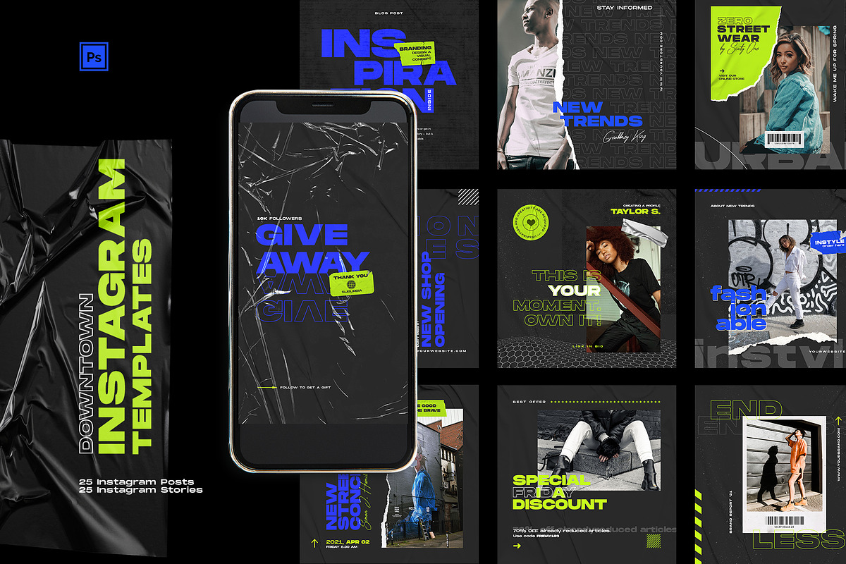 Downtown Instagram Kit, a Social Media Template by Imagination Area (Photo 1 of 8)