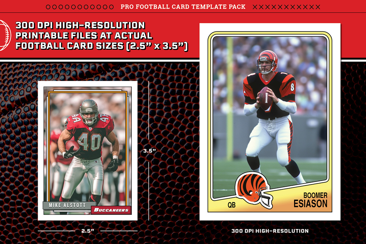 Pro Football Card Templates, a Card Template by Chris Weibring (Photo 3 of 19)