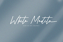 White Medita Brush Script Font