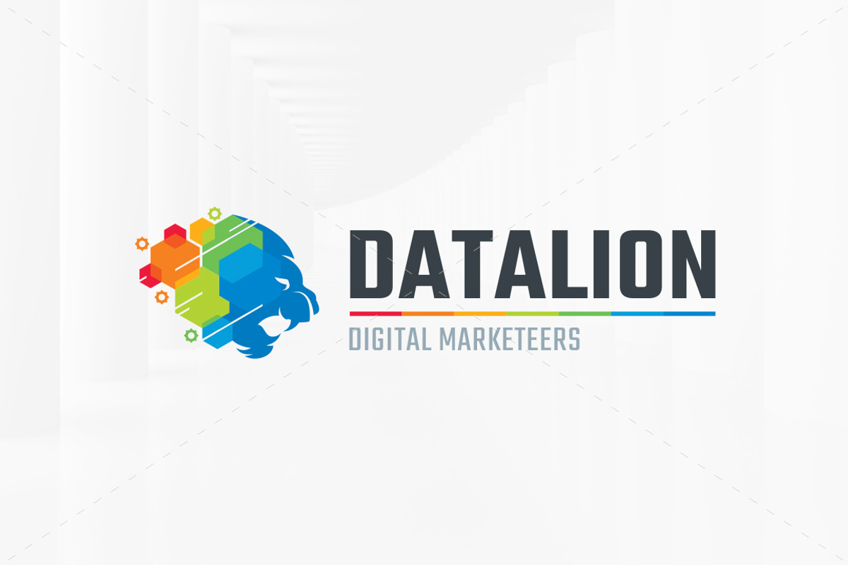 Data Lion Logo Template, a Branding & Logo Template by LOGOMAGINE