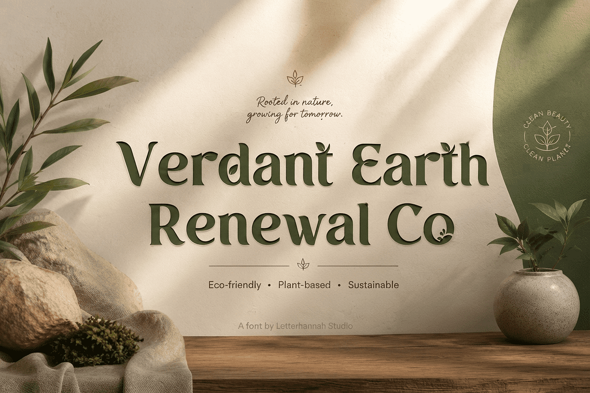 Ekainos Font: Nature Botanical Serif, a Serif Font by Letterhanna Studio (Photo 9 of 9)