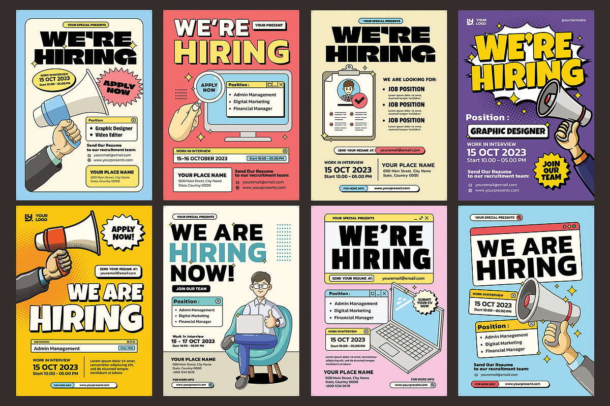 We're Hiring Flyer (16 Assets), a Flyer Template by Graptail (Photo 3 of 12)