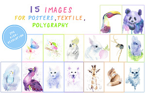 Animals & Birds Watercolor Set