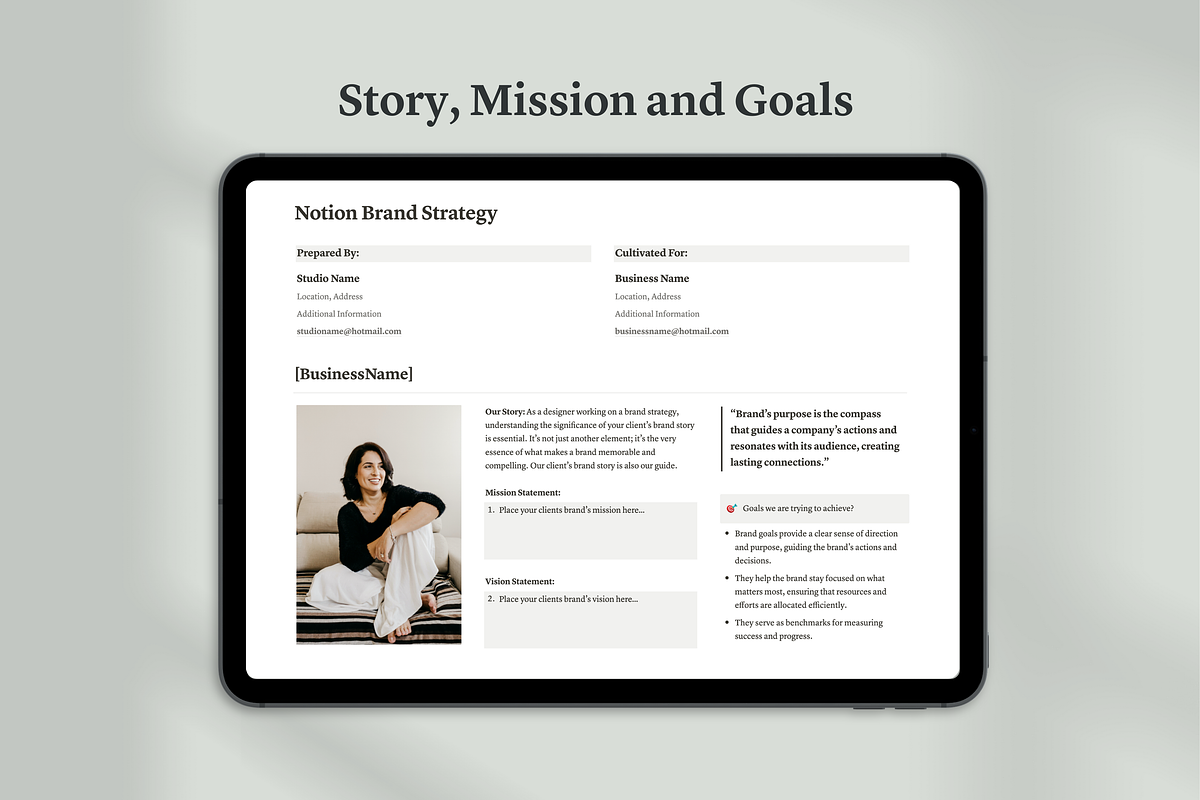 Notion Brand Strategy Template, a Templates & Theme by Swyn.Studio (Photo 3 of 11)