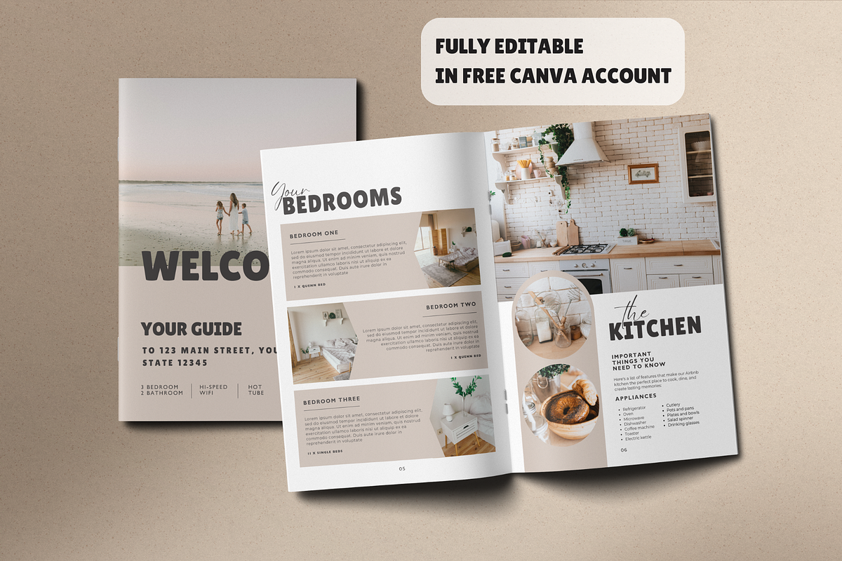 Airbnb Welcome Book Template, a Magazine Template by LWPRESETS (Photo 3 of 8)
