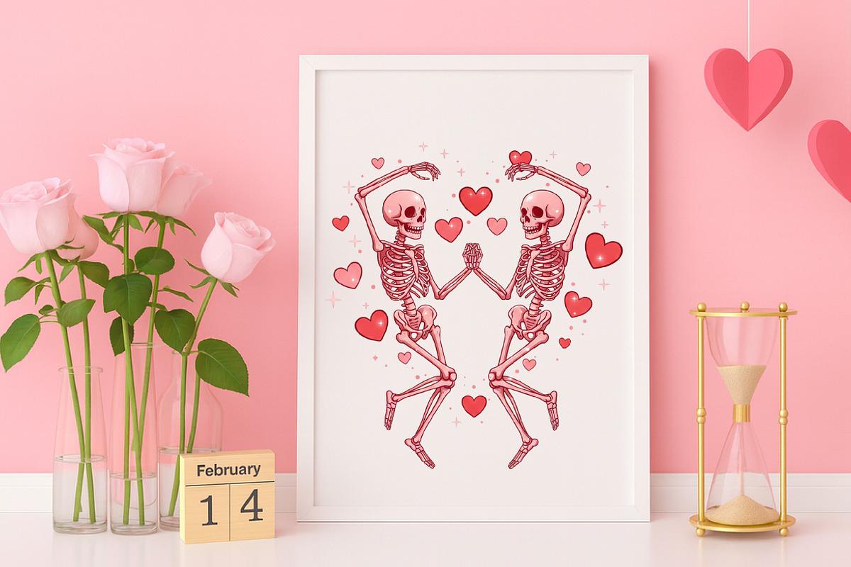 Valentine's Day Png Skeleton Heart, an Illustration by Canvas Craft (Photo 6 of 7)
