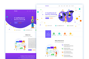 Cleaner Company PSD Template